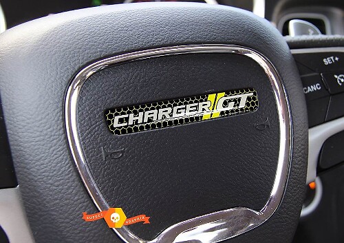 Autocollant d'écusson bombé GT pour volant Dodge Charger