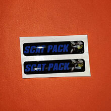 2x Scat Pack Bleu Challenger/Chargeur/Durango Porte-clés Incrustations emblème en forme de dôme Autocollant Autocollant
 2