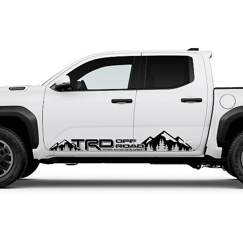 TRD OFF Road Mountains Side Rocker Panneer Stickers Stickers for Toyota Tacoma
