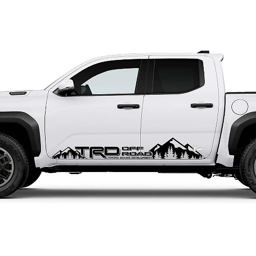 Autocollant vinyle TRD Off Road Mountains Side Rocker Panel pour Toyota Tacoma