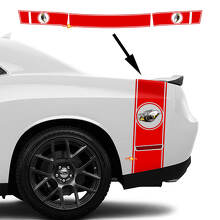 Autocollant adhésif en vinyle bandes style Rumble Bee pour coffre latéral Dodge Challenger 2022-2023_2