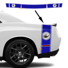 Autocollant adhésif en vinyle bandes style Rumble Bee pour coffre latéral Dodge Challenger 2022-2023_3