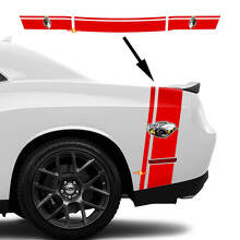 Kit d'autocollants vinyle à bandes doubles Rumble Bee pour côté de coffre Dodge Challenger 2022+_2