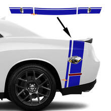 Kit d'autocollants vinyle à bandes doubles Rumble Bee pour côté de coffre Dodge Challenger 2022+_3
