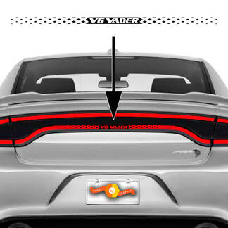 Autocollant de décalque de vinyle de feu d'arrêt arrière Vader V6 pour le chargeur de Dodge 2015 - 2023
