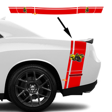 Kit de décalcomanies en vinyle Rayures arrière Style Bee pour Dodge Challenger ou Charger_2