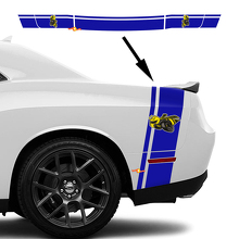Kit de décalcomanies en vinyle Rayures arrière Style Bee pour Dodge Challenger ou Charger_3