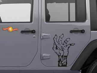 2 Jeep rubicon zombie main wrangler capot autocollant autocollant