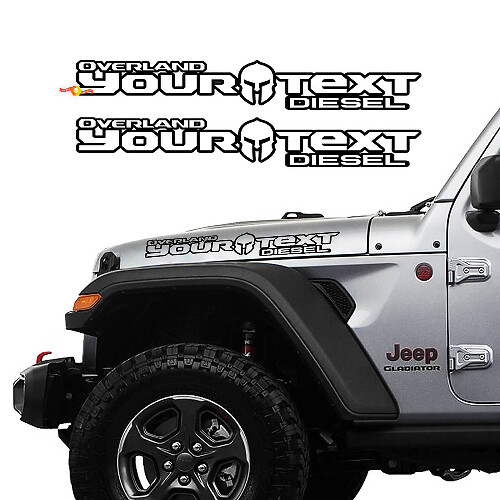 Autocollants Vinyles pour Capot de Casque Gladiator pour Jeep Gladiator