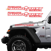2 Jeep Hood Gladiator Casque Overland Diesel Vinyl Graphics Sticker
 3