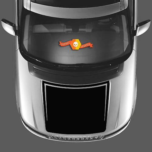 Autocollant vinyle style noir mat pour capot Land Rover Range Rover