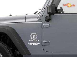 Autocollant Jeep Rubicon Zombie Outbreak Response Team Wrangler Sticker