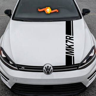 Capot autocollant Rocker panneau vinyle autocollant rayures Volkswagen Golf Mk7R Gti
