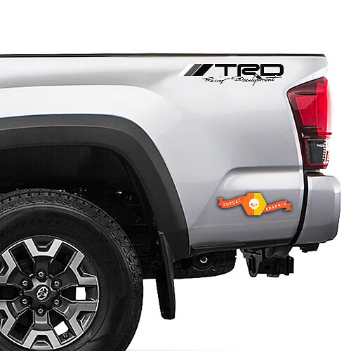 Autocollants latéraux en vinyle au style rétro TRD Racing Development pour camions Toyota