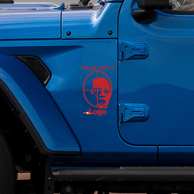 Autocollant en vinyle Zombie Kill Hood pour Jeep Wrangler Rubicon_3