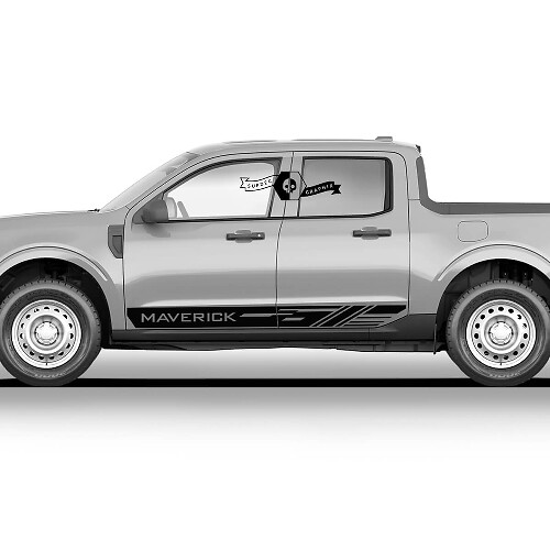 Paire de décalcomanies graphiques Ford Maverick 2022 FX4 Design moderne Rocker Panel Maverick Stickers
