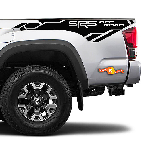 Autocollants vinyle bande latérale arrière SR5 Off Road pour Toyota Tacoma 2016-2023