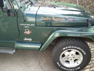 Autocollant Jeep Rubicon Zombie Response Team Wrangler Sticker