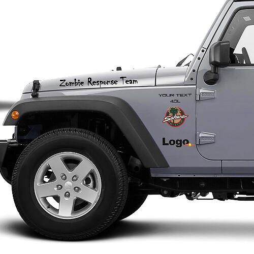 Autocollant Jeep Rubicon Zombie Response Team Wrangler Sticker