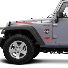 Autocollant Jeep Rubicon Zombie Response Team Wrangler Sticker_3