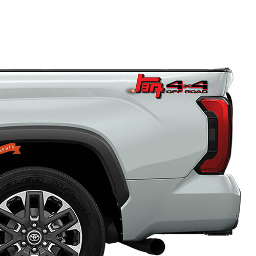 TEQ Toyota Tundra Tacoma 4x4 hors route côté chevet autocollant vinyle autocollant
