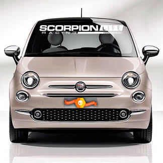 Fiat 500 ABARTH Pare-brise Scorpion Sticker bande graphique latérale
