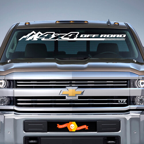 2X Autocollants en vinyle pour pare-brise Nissan Frontier hors route 4X4 Montagnes Stickers Décalcomanies Graphiques convient également à RAM 1500 F150 Silverado Sierra Jeep
