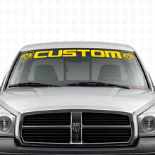 Décalcomanie vinyle personnalisée pour pare-brise avec lettrage pour Dodge Dakota Ram_5