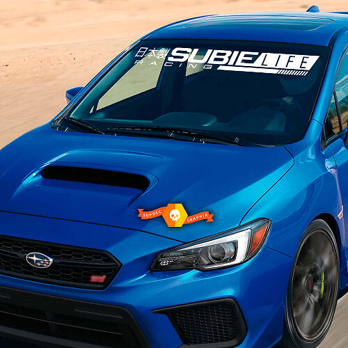 Autocollant Vinyle Bannière Pare-Brise Subielife Racing pour Voitures Suba