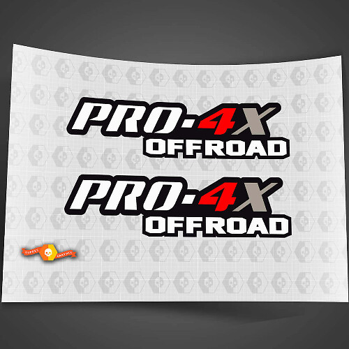 2X PRO-4X 3 couleurs Nissan Titan Frontier Autocollants de côté de caisse de camion tout-terrain 4x4 des deux côtés Graphiques Nismo
