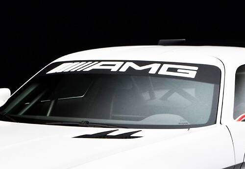 Autocollant en vinyle style AMG pour pare-brise Mercedes-Benz