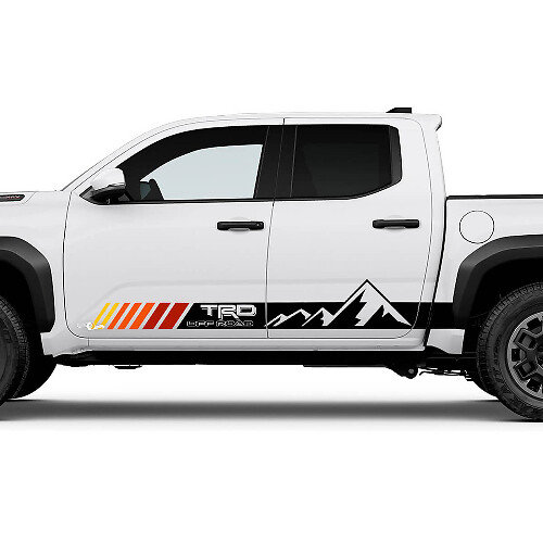 TRD Heritage Retro Mountains Side Rocker Panneer Stickers Stickers for Toyota Tacoma
