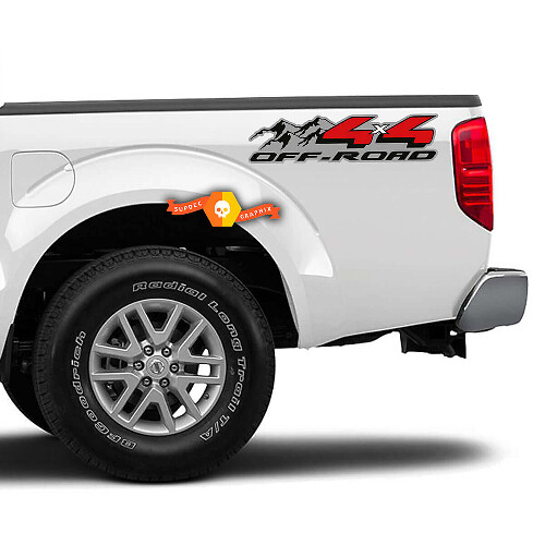 Autocollant en vinyle 4X4 tout-terrain montagnes pour flanc de caisse Nissan Frontier