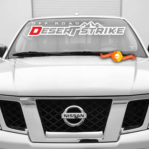 Autocollant vinyle pare-brise Off Road Desert Strike pour Nissan Desert Runner