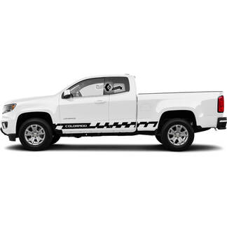 2x Portes Modernes Side Bed Stripe Vinyl Sticker Decal Graphic 2022+ 2023+ Chevy Colorado Extended
