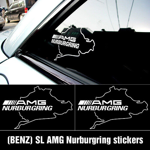 Set d'autocollants vinyles pour vitres AMG Nürburgring Track pour Mercedes-Benz