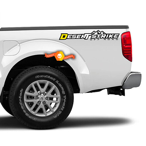 Paire de décalcomanies en vinyle pour Nissan Frontier Desert Off Road Pro-4X et Titan Runner Desert Strake Bed Side.
