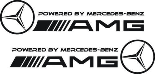 Enjoliveurs latéraux style Mercedes-Benz AMG avec autocollants vinyle