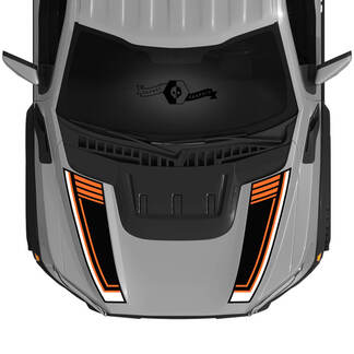 3 Couleurs Ford Raptor 2023 F150 SVT Capot Vinyle Stickers kit graphique bande 2022+
