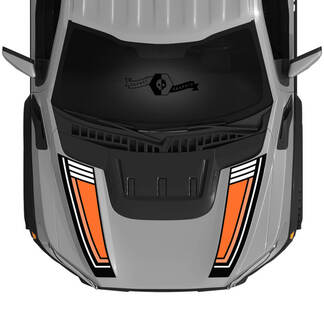 Nouveau 3 couleurs Ford Raptor 2023 F150 SVT capot vinyle autocollants autocollants kit graphique bande 2022+
