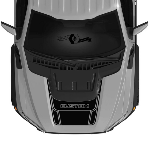 Kit de décalcomanies en vinyle bande d’aération personnalisée pour capot Musclecar F-150 2022+