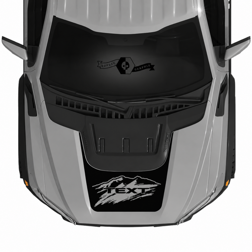 Kit de graphiques bande de capot montagnes Custom Text Scoop Autocollants en vinyle pour musclecar camion camion puissant SVT 2022-2023