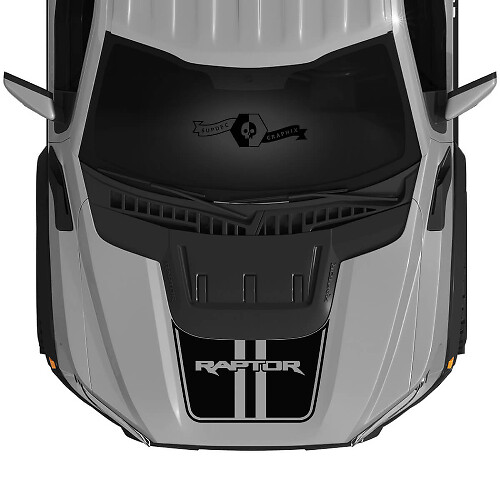 Kit de décalcomanies vinyle double bandes de capot pour Musclecar F-150 2022+