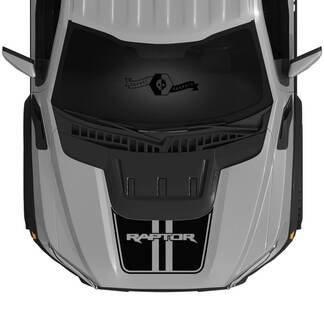 Nouveau Ford Raptor 2023 Scoop Double bande F150 SVT capot vinyle décalcomanie graphique vinyle autocollants kit bande 2022 +
