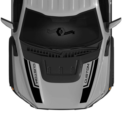 Paire d'autocollants vinyle de bandes de capot personnalisées pour Musclecar F-150 2022+