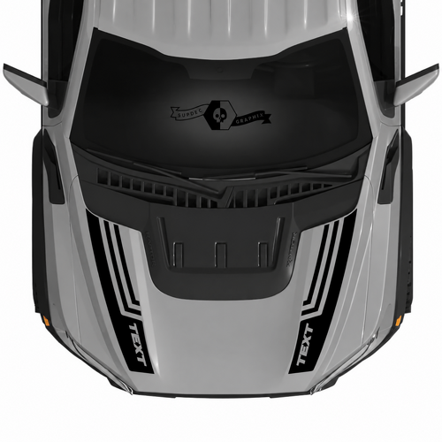 Kit de bandes personnalisées à double capot Autocollants vinyle pour Musclecar camion power truck SVT 2022-2023