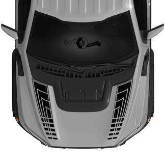 Nouveau double lignes Ford Raptor 2023 F150 SVT Logo capot vinyle décalcomanies graphiques vinyle autocollants kit bande 2022+

