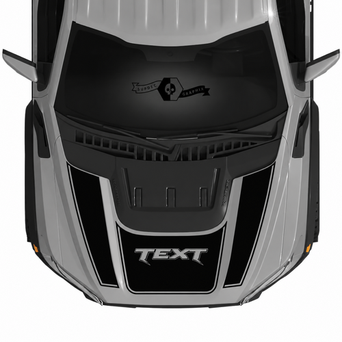 Kit de graphiques avec texte personnalisé pour prise d'air de capot, autocollants en vinyle pour musclecar, camion, camion puissant SVT 2022-2023