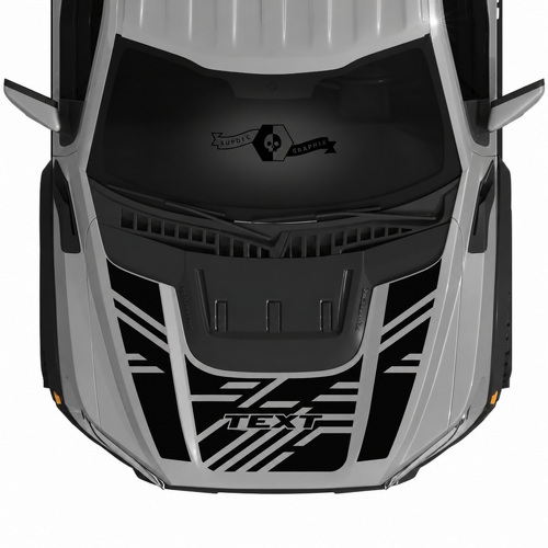 Kit de graphiques de lignes de logo d'extraction d'air de capot personnalisé Autocollants en vinyle pour Musclecar camion pick-up puissance SVT 2022-2023