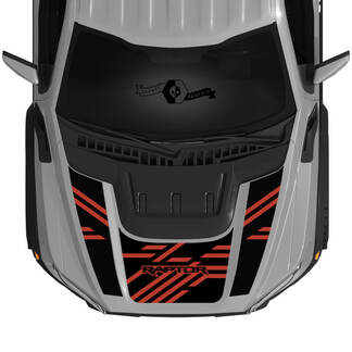 Nouveau 2 couleurs Ford Raptor 2023 F150 SVT Logo lignes capot Scoop vinyle décalcomanies graphiques vinyle autocollants 2022+
